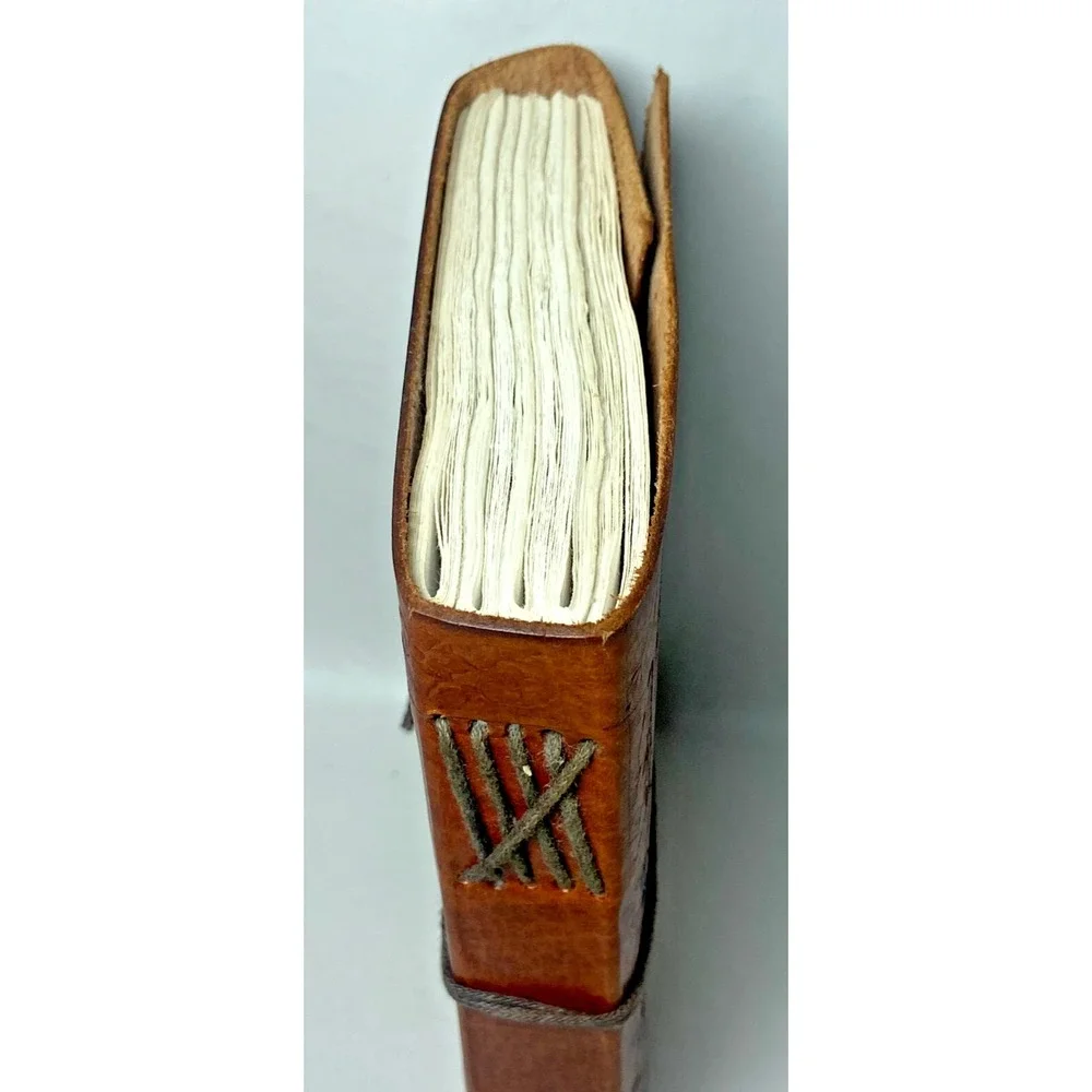 Leather Camel Journal Notebook Planner Handmade Unlined Paper Pages Bound‎